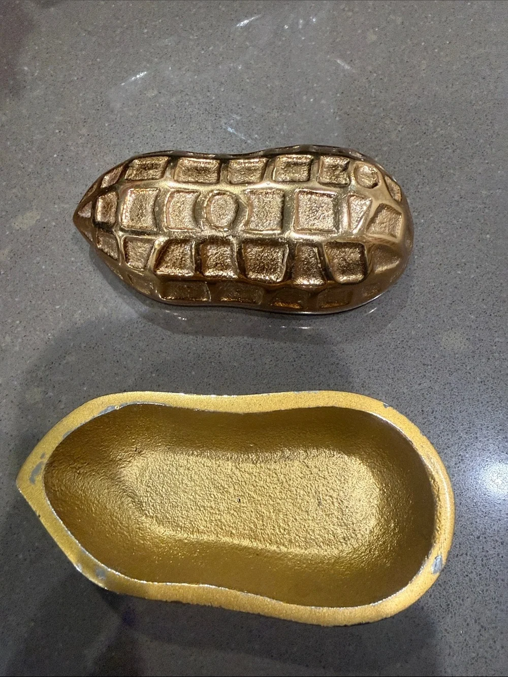 Anthropologie Gilded Treat Trinket Box Peanut